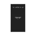 The Warrior of God Neck Gaiter — Black Spiritual Face Scarf with Moth Graphic
